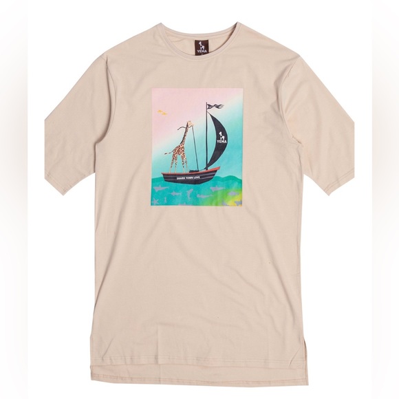 YEMA Captain Giraffe Dress Tee in Lalibela (Size: Large) - Picture 2 of 7